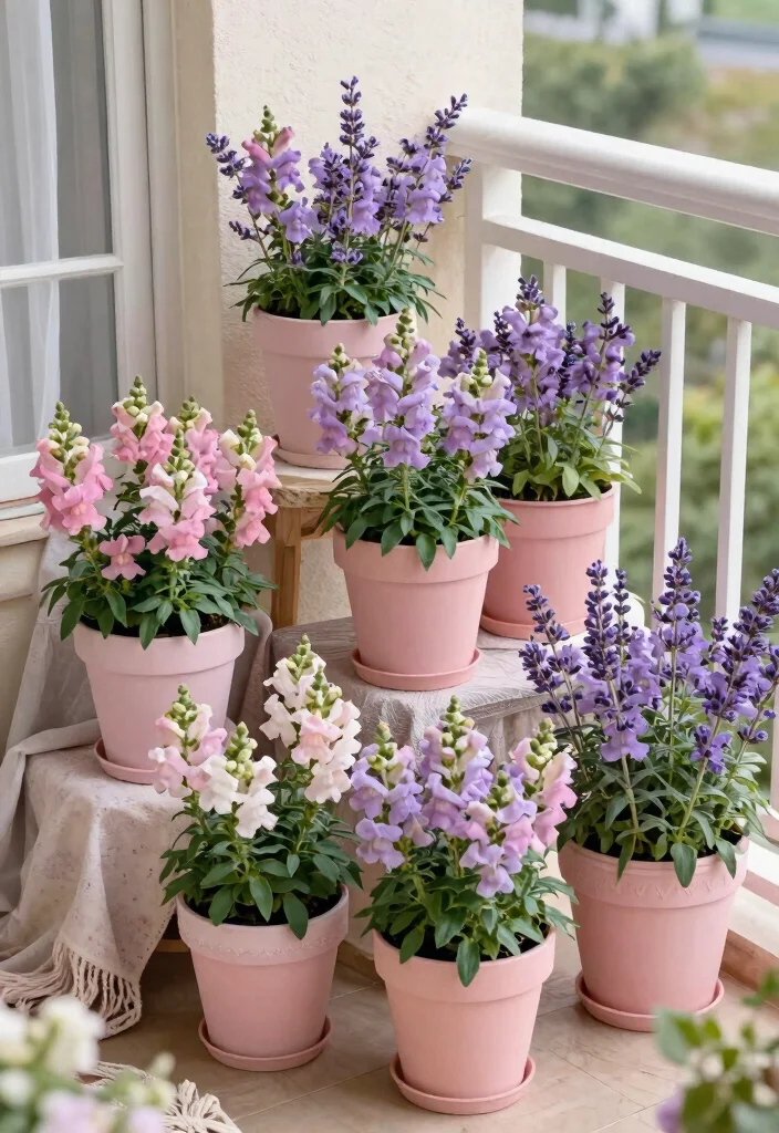 14 Container Flower Garden Ideas for Renters Who Can't Dig - 9. Color-Themed Containers 1