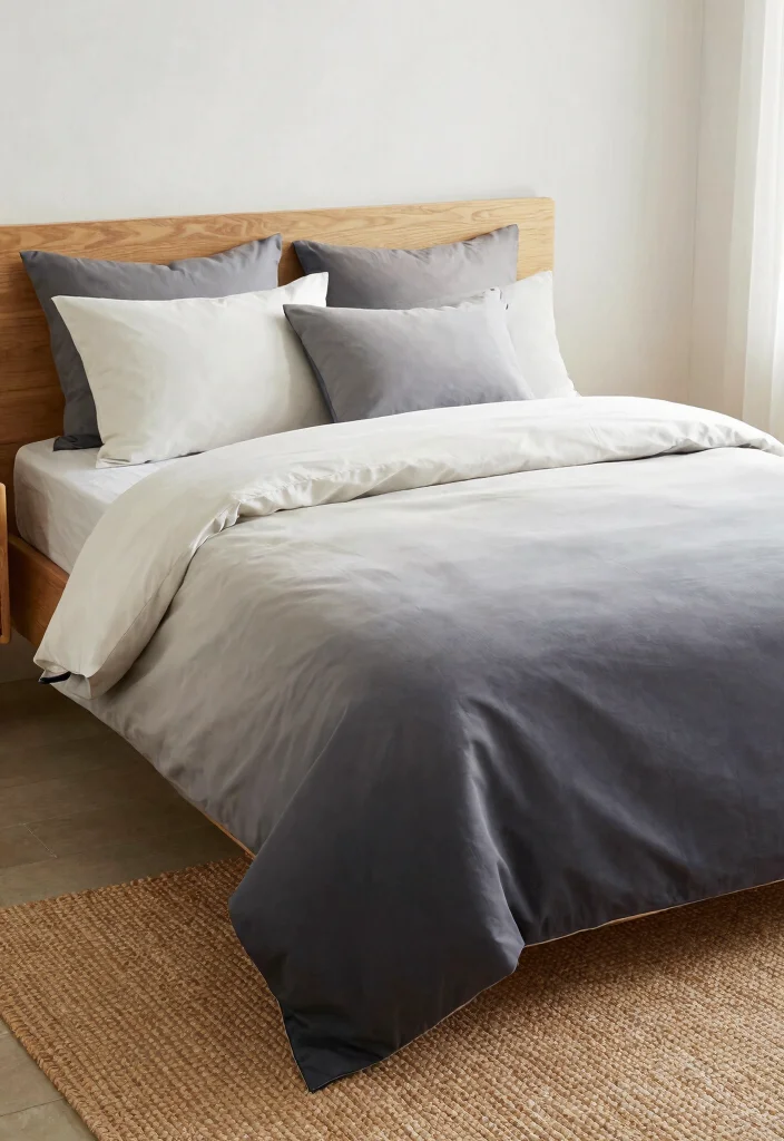 14 Farmhouse Bedding Set Ideas That Feel Cozy Without Looking Cluttered - 10. Subtle Ombre Effects 1