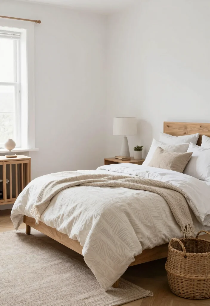 14 Farmhouse Bedding Set Ideas That Feel Cozy Without Looking Cluttered - 11. Scandi-Farmhouse Fusion 1