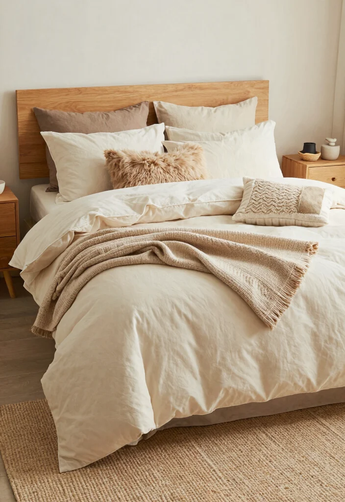 14 Farmhouse Bedding Set Ideas That Feel Cozy Without Looking Cluttered - 4. Layered Textures 1
