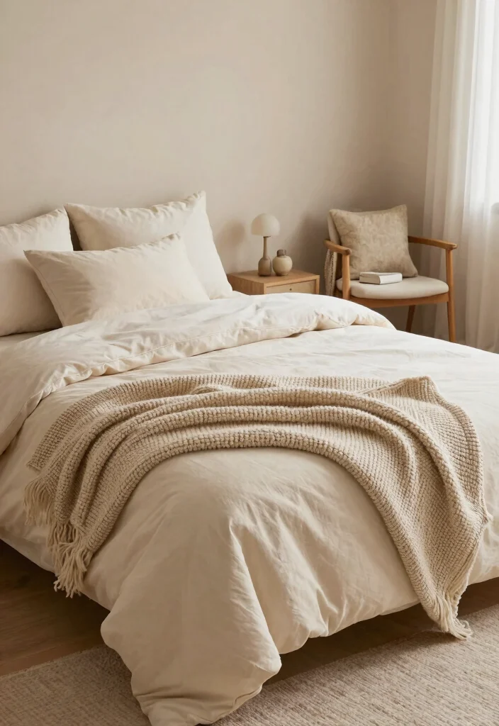 14 Farmhouse Bedding Set Ideas That Feel Cozy Without Looking Cluttered - 9. Cozy Knits and Fleece 1