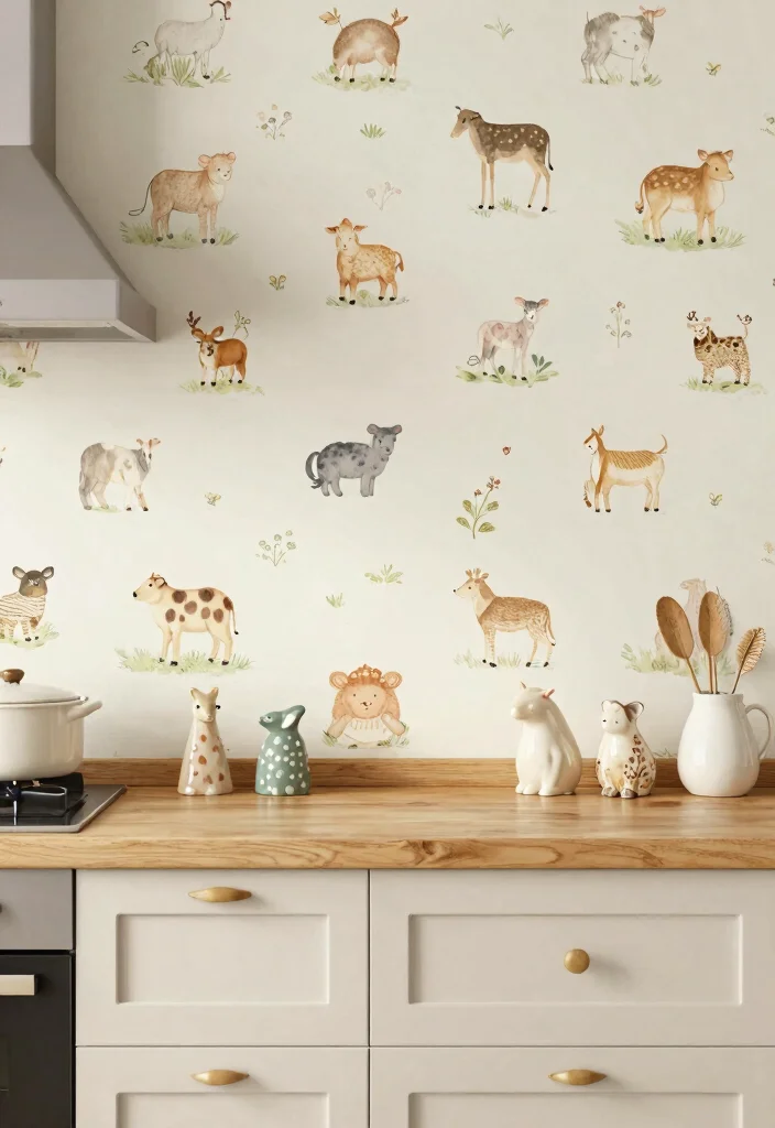 14 Farmhouse Style Wallpaper Ideas That Don't Overwhelm Small Rooms - 10. Whimsical Animal Prints 1