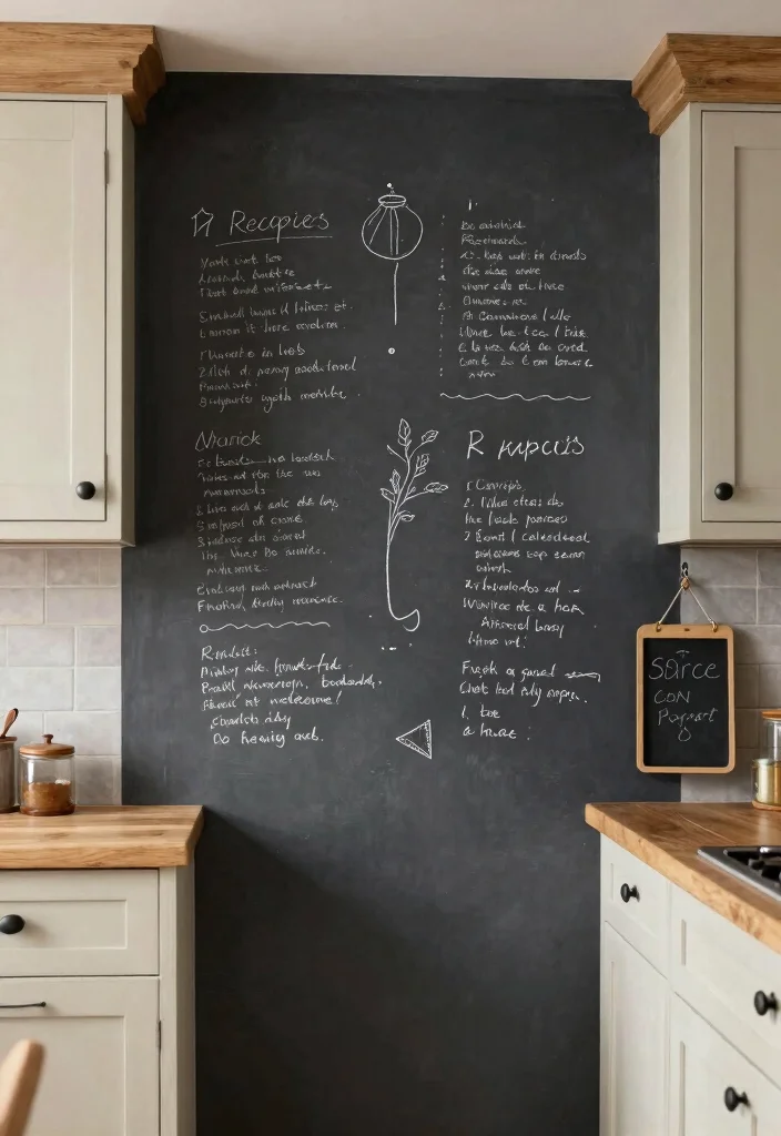 14 Farmhouse Style Wallpaper Ideas That Don't Overwhelm Small Rooms - 4. Chalkboard Wallpaper 1