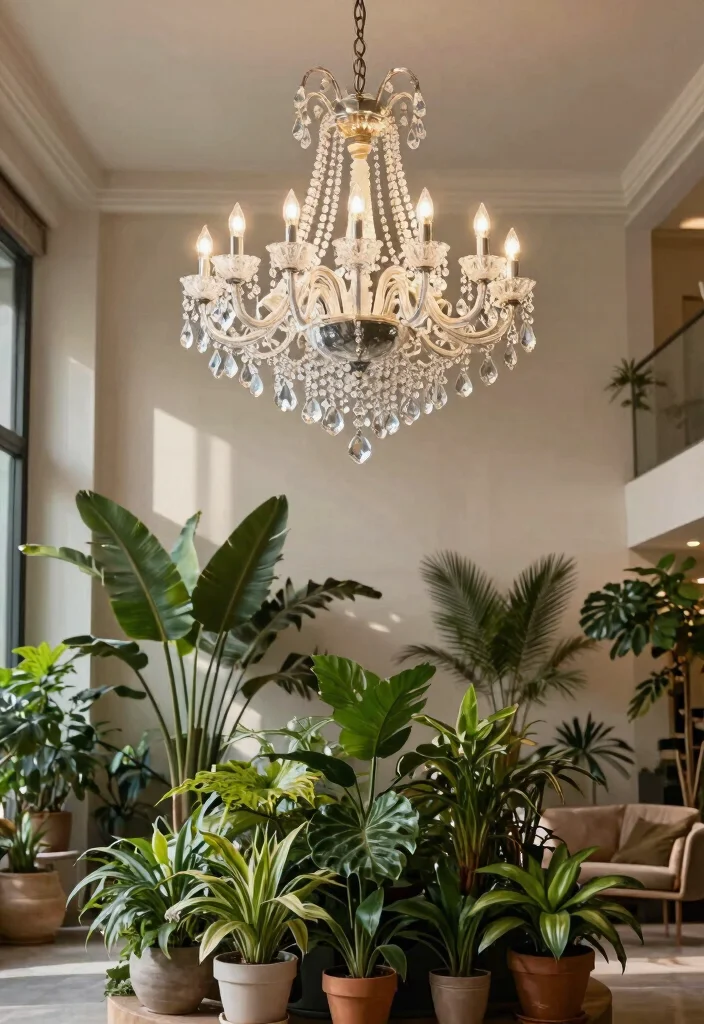 14 High Ceiling Lighting Ideas That Actually Light the Room - 1. Statement Chandeliers for a Dramatic Touch 1