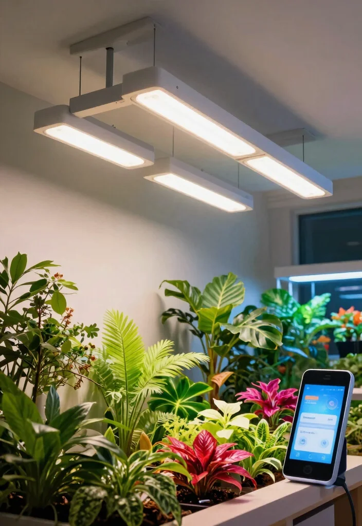14 High Ceiling Lighting Ideas That Actually Light the Room - 10. Smart Lighting for High-Tech Gardening 1