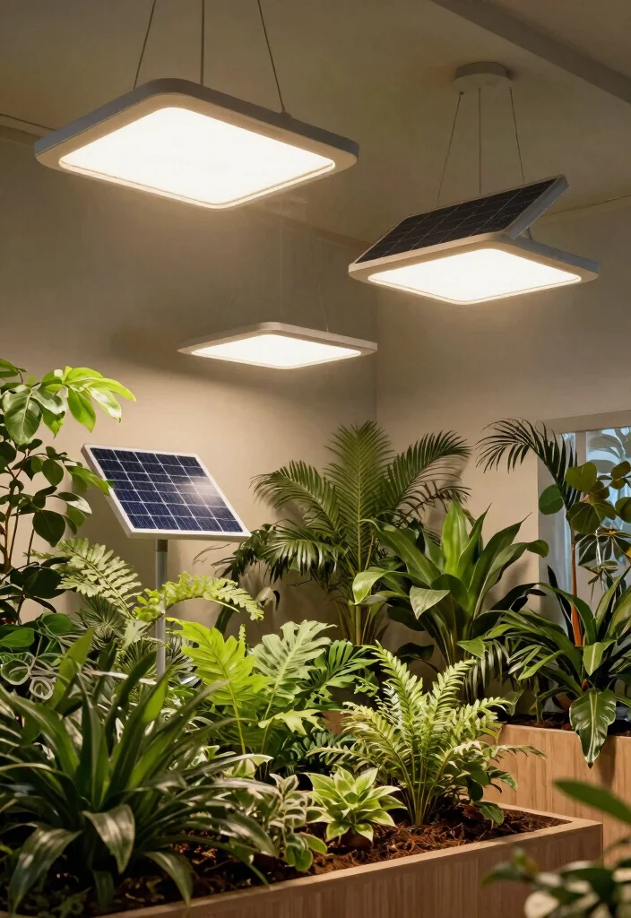 14 High Ceiling Lighting Ideas That Actually Light the Room - 9. Solar-Powered Lighting for Eco-Friendly Options 1