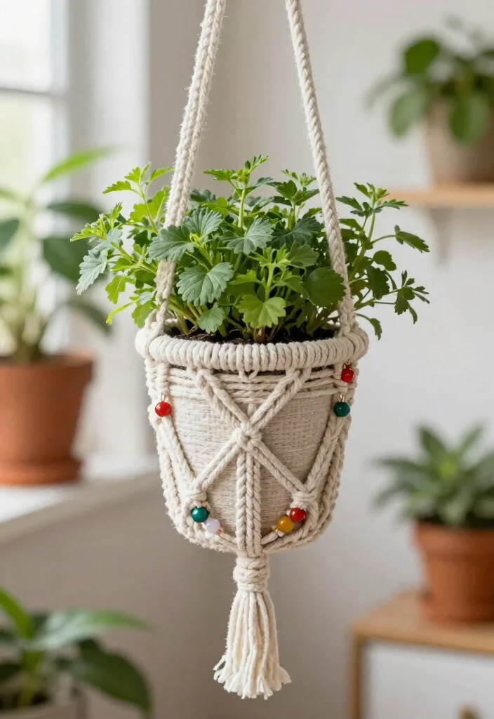14 Macrame Hanging Planter Ideas That Hold Heavy Pots Safely - 13. Customizable Macrame Planter 1