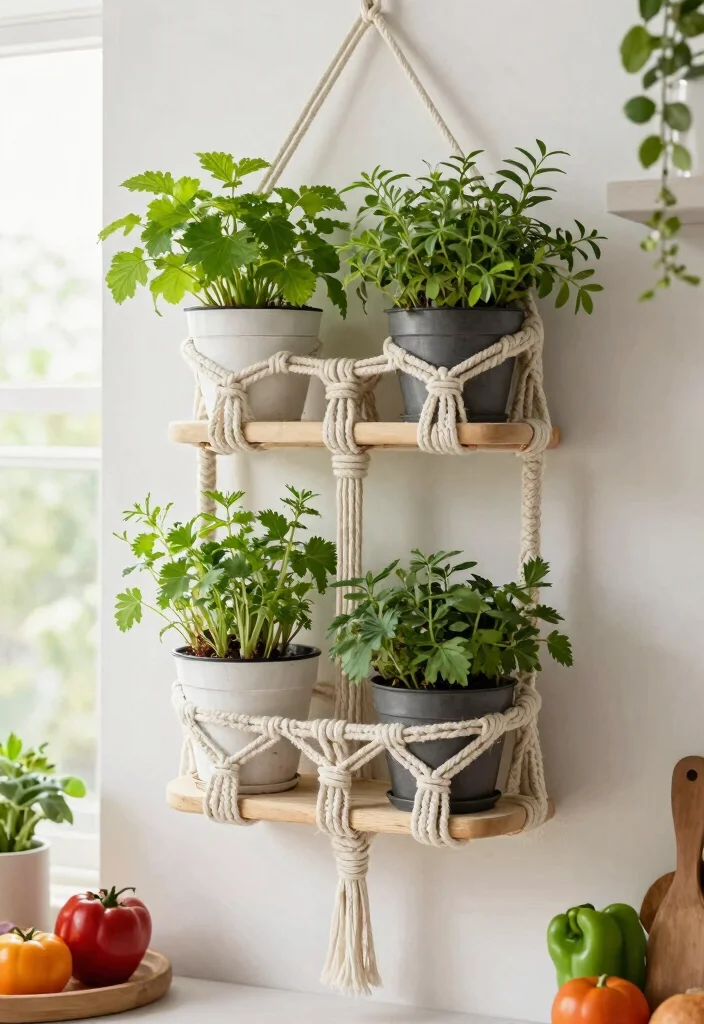 14 Macrame Hanging Planter Ideas That Hold Heavy Pots Safely - 7. Macrame Plant Shelf 1