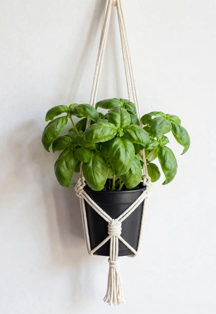 14 Macrame Hanging Planter Ideas That Hold Heavy Pots Safely - 9. Dramatic Single Pot Hanger 1