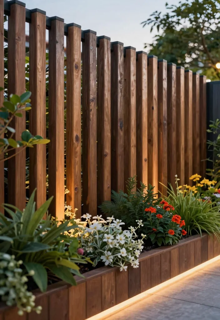 14 Modern Wood Fence Ideas That Provide Full Privacy Fast - 1. Vertical Slats for Contemporary Appeal 1