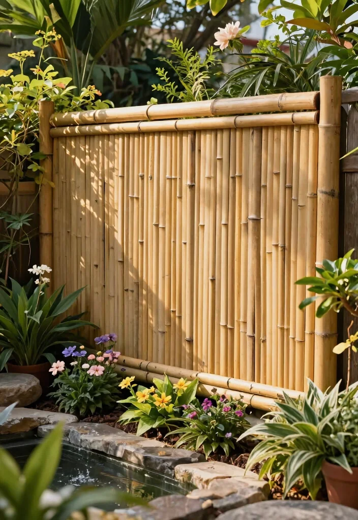 14 Modern Wood Fence Ideas That Provide Full Privacy Fast - 7. Eco-Friendly Bamboo Fencing 1