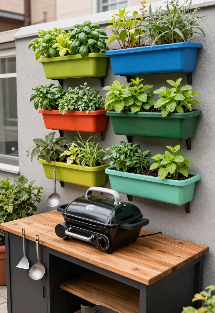 14 Patio Grill Station Ideas That Don't Need a Full Outdoor Kitchen - 1. Vertical Garden Grill Station 1