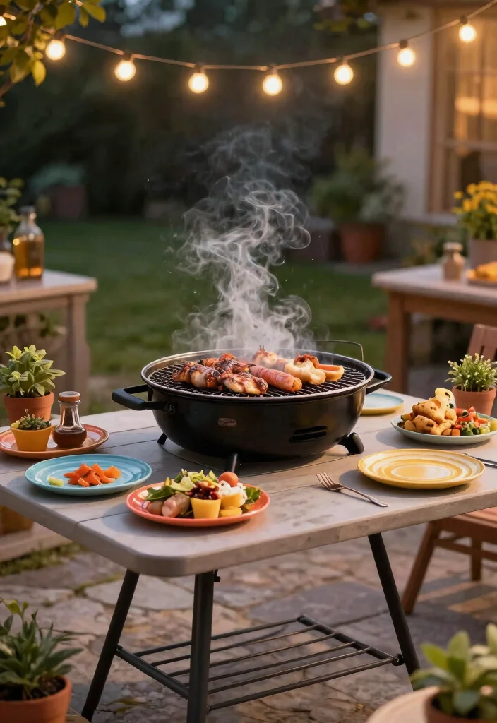 14 Patio Grill Station Ideas That Don't Need a Full Outdoor Kitchen - 5. Compact Tabletop Grill 1