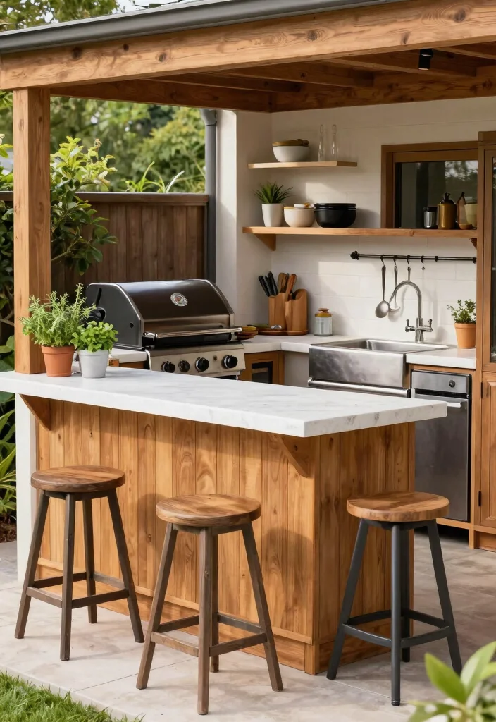 14 Patio Grill Station Ideas That Don't Need a Full Outdoor Kitchen - 6. Outdoor Kitchenette 1