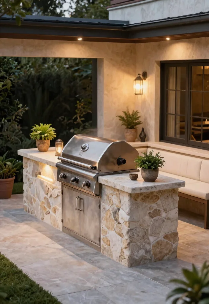 14 Patio Grill Station Ideas That Don't Need a Full Outdoor Kitchen - 7. Mini Barbecue Island 1