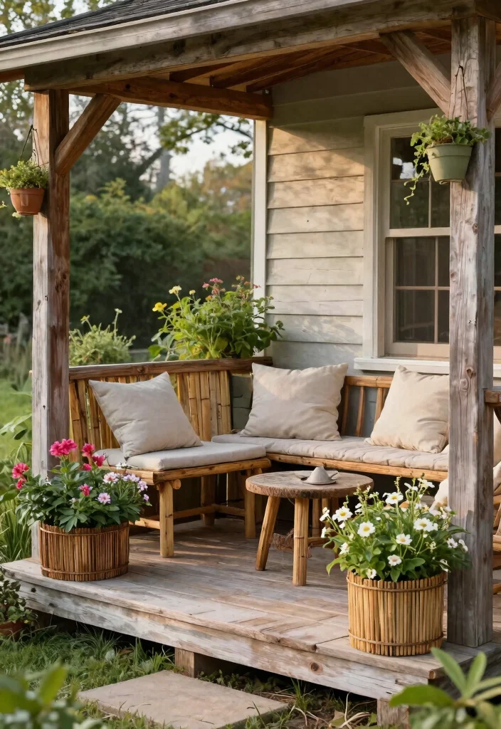 14 Small Front Porch Decor Ideas That Make a Tiny Entry Feel Welcoming - 7. Sustainable Material Choices 1