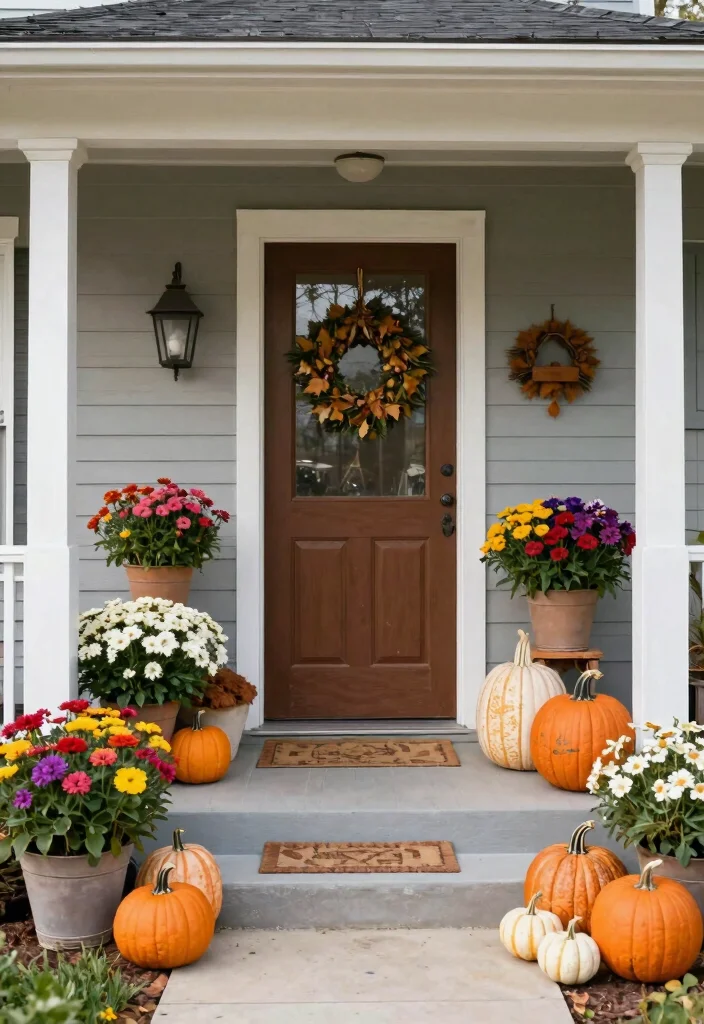 14 Small Front Porch Decor Ideas That Make a Tiny Entry Feel Welcoming - 8. Seasonal Decor Swaps 1