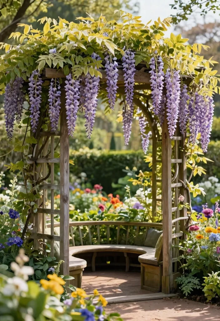 14 Wall Trellis Ideas That Support Heavy Climbing Vines - 11. Arc Trellis 1