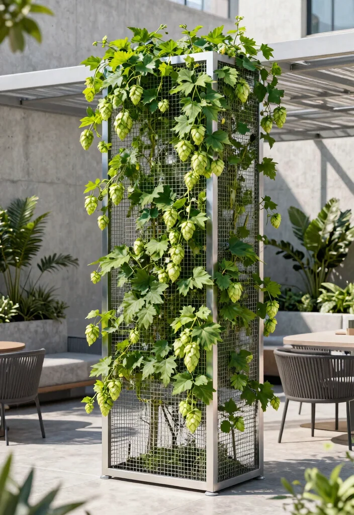 14 Wall Trellis Ideas That Support Heavy Climbing Vines - 2. Metal Mesh Trellis 1