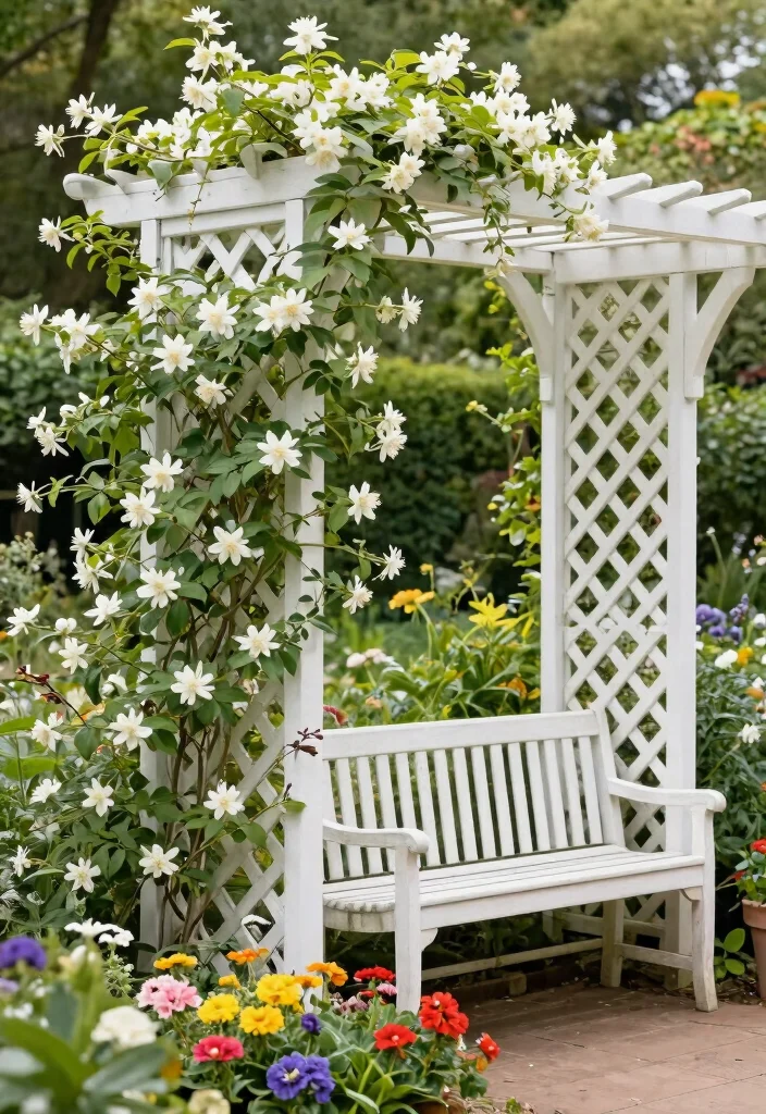 14 Wall Trellis Ideas That Support Heavy Climbing Vines - 8. Lattice Trellis 1