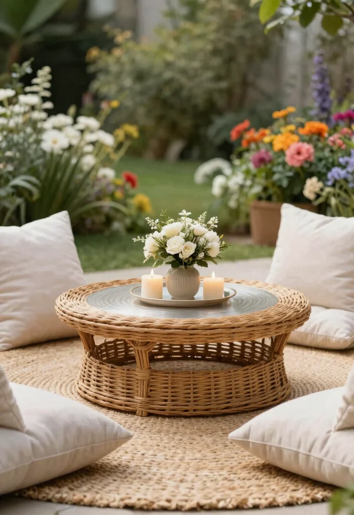 14 Wicker Patio Furniture Sets That Won't Fall Apart in Rain - 6. Elegant Wicker Coffee Tables 1