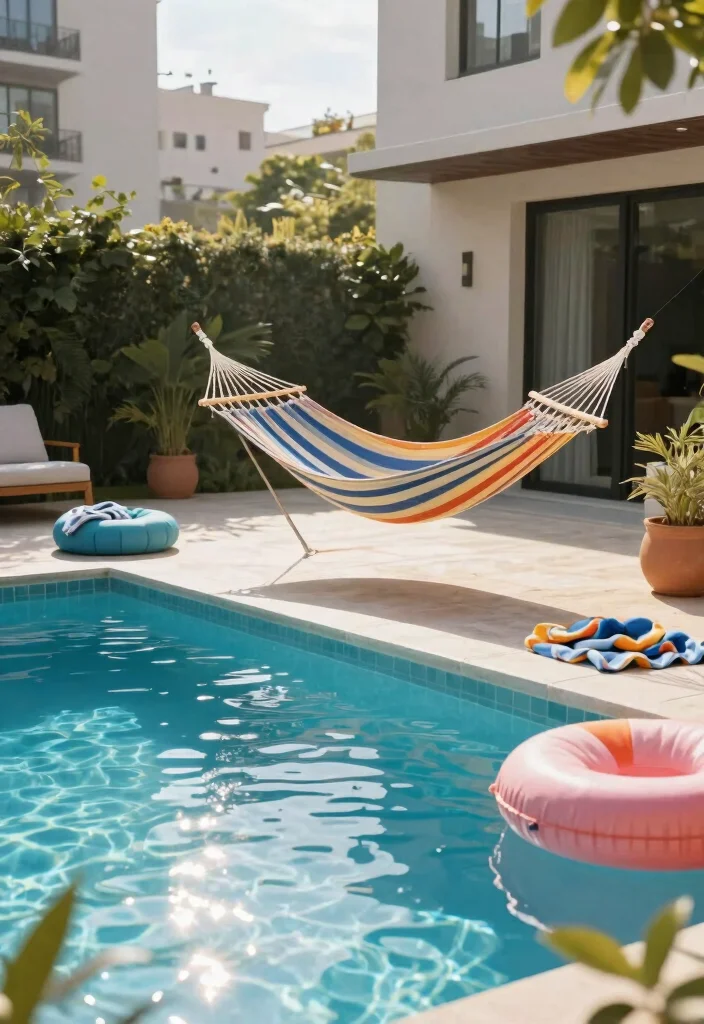 15 Backyard Hammock Ideas That Don't Need Two Perfect Trees - 12. Hammock Pools for a Unique Twist 1