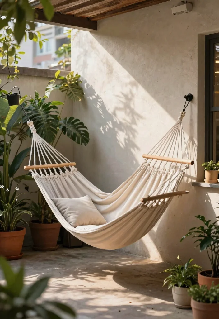 15 Backyard Hammock Ideas That Don't Need Two Perfect Trees - 13. Using Hooks for Creative Mounting 1