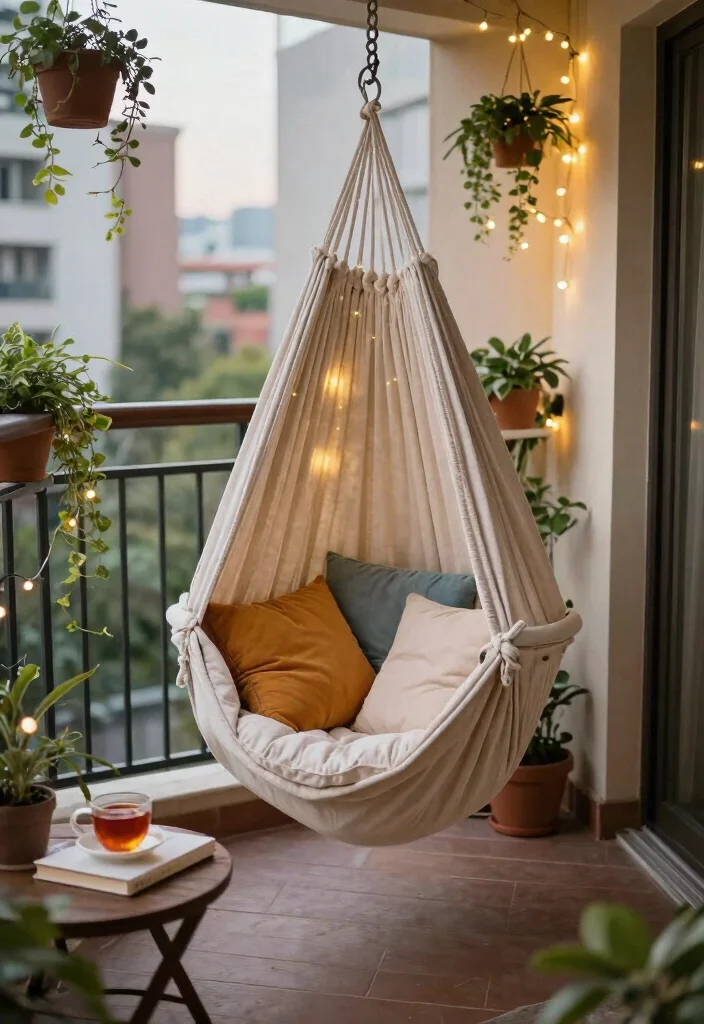 15 Backyard Hammock Ideas That Don't Need Two Perfect Trees - 3. Hammock Chairs for Compact Spaces 1