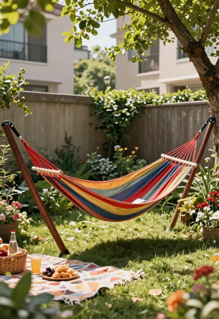 15 Backyard Hammock Ideas That Don't Need Two Perfect Trees - 4. Portable Hammocks for Flexibility 1
