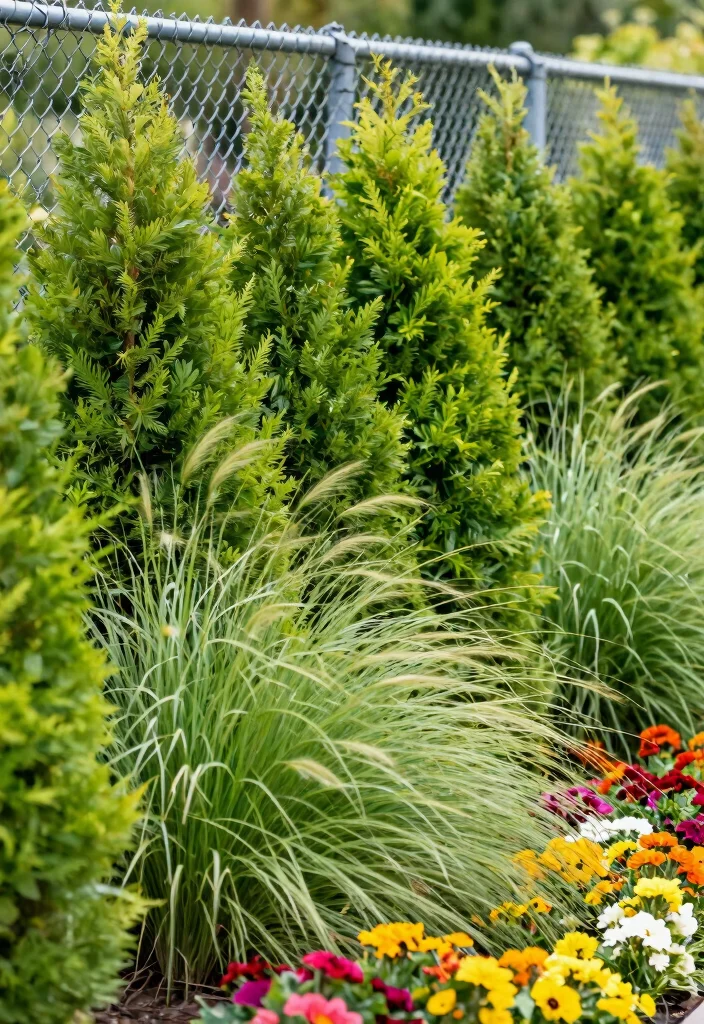 15 Chain Link Fence Ideas Cover Up Solutions for Renters Who Can't Replace - 10. Greenery and Shrubs 1