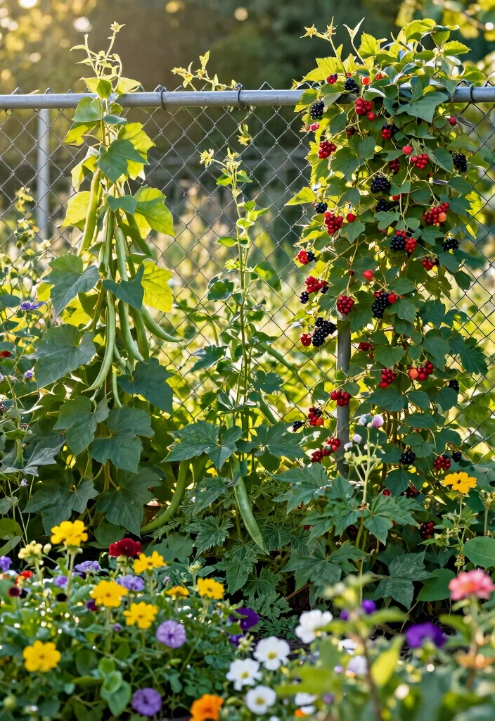 15 Chain Link Fence Ideas Cover Up Solutions for Renters Who Can't Replace - 15. Edible Fencing 1
