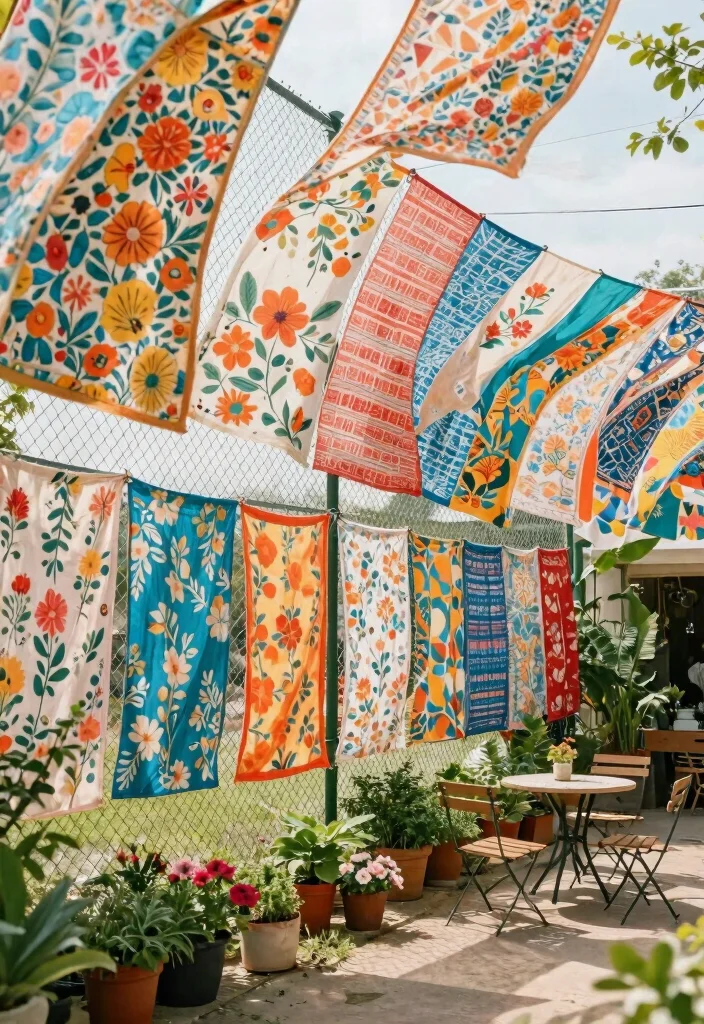 15 Chain Link Fence Ideas Cover Up Solutions for Renters Who Can't Replace - 2. Fabric Privacy Screens 1