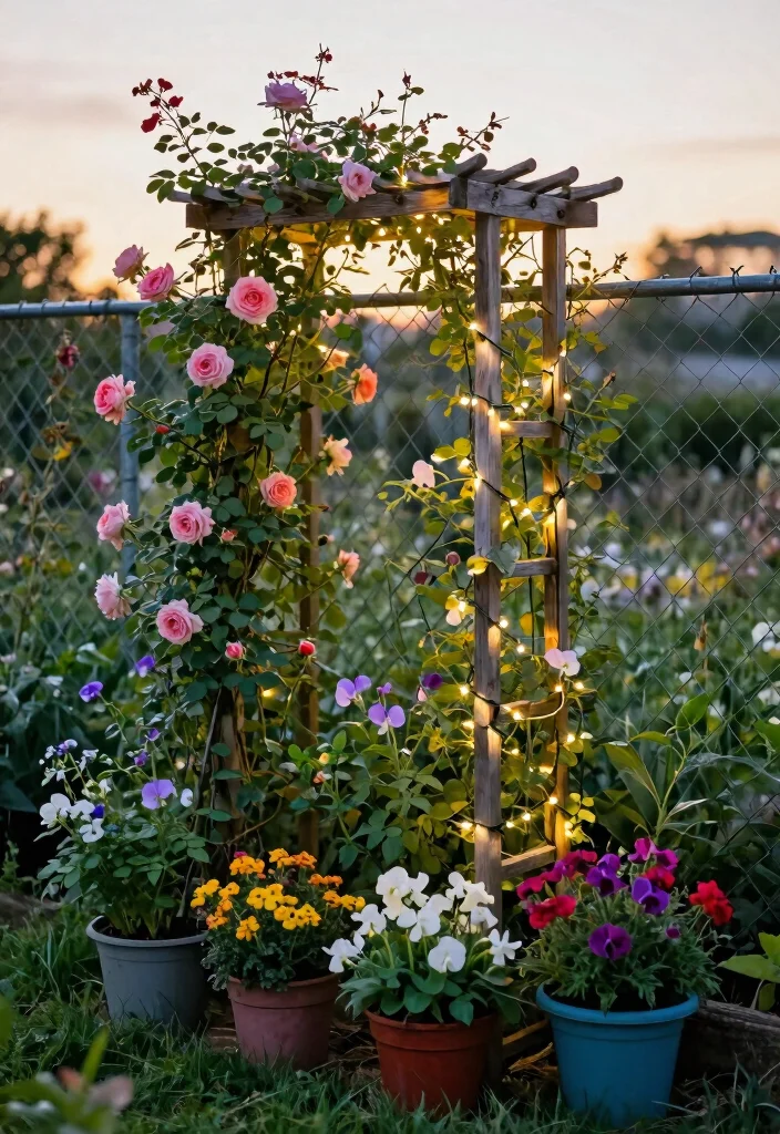 15 Chain Link Fence Ideas Cover Up Solutions for Renters Who Can't Replace - 3. Trellis for Climbing Plants 1