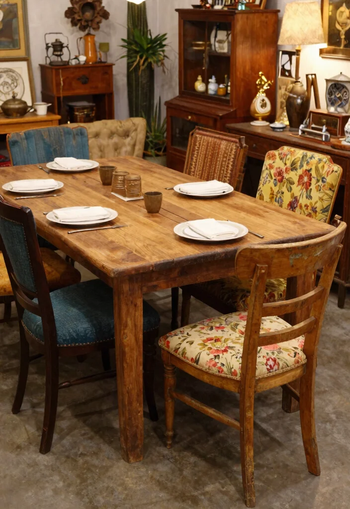 15 Farmhouse Dining Chairs on a Budget That Look Expensive - 3. Vintage Thrift Store Finds 1