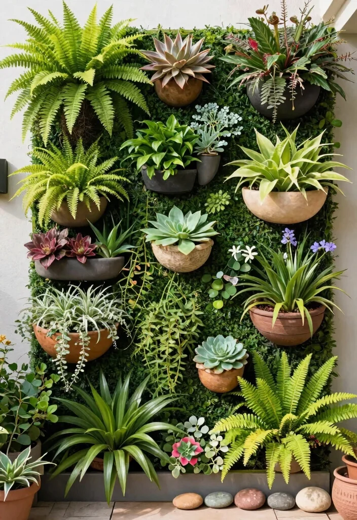 15 Garden Wall Planter Ideas That Hide Ugly Fences - 1. Lush Vertical Garden 1
