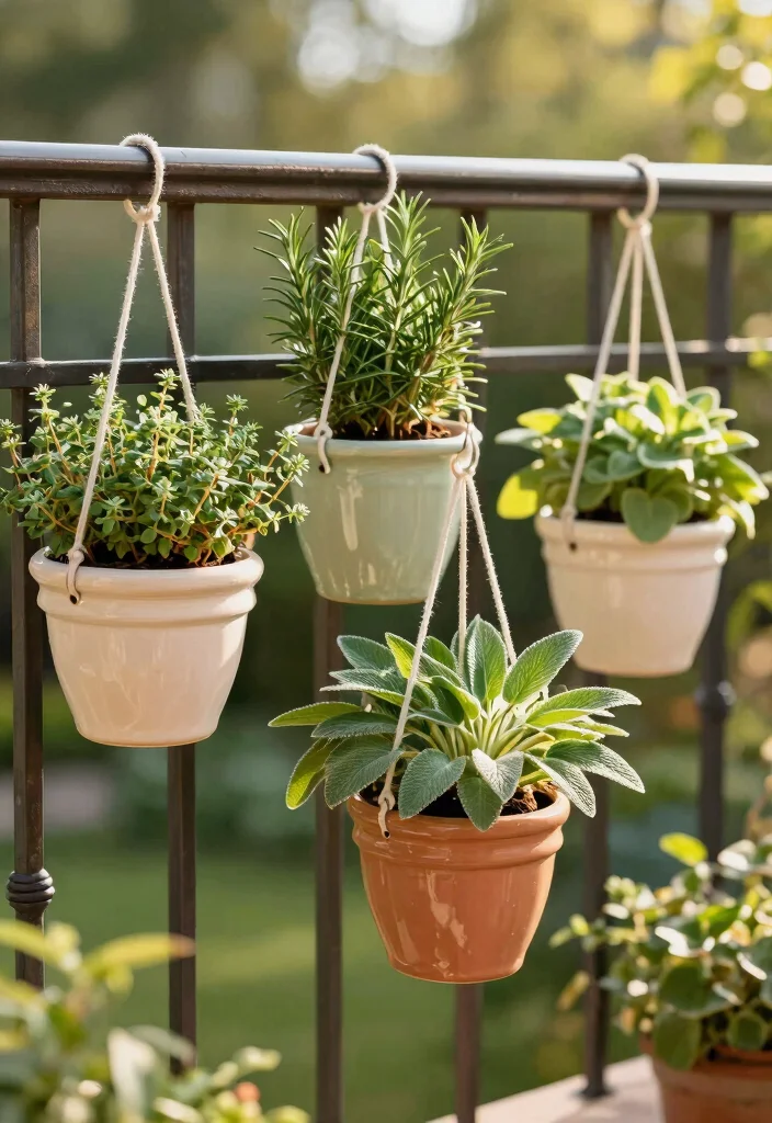 15 Herb Planter Box Ideas That Drain Well and Don't Rot - 3. Hanging Herb Planters 1