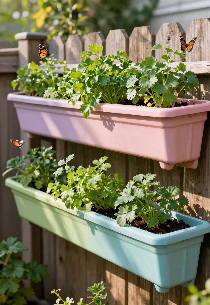 15 Herb Planter Box Ideas That Drain Well and Don't Rot - 5. Gutter Planters 1
