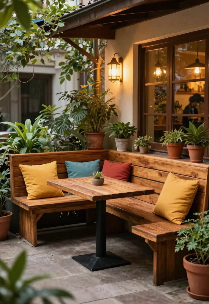 15 Outdoor Dinner Table Ideas That Seat More Without Taking Up Space - 7. Bench Seating 1