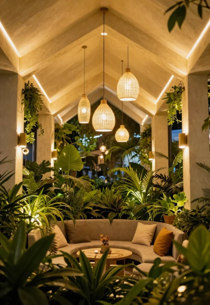 15 Vaulted Ceiling Beams Ideas That Make Low Ceilings Feel Taller - 10. Multi-Layered Lighting with Beams 1