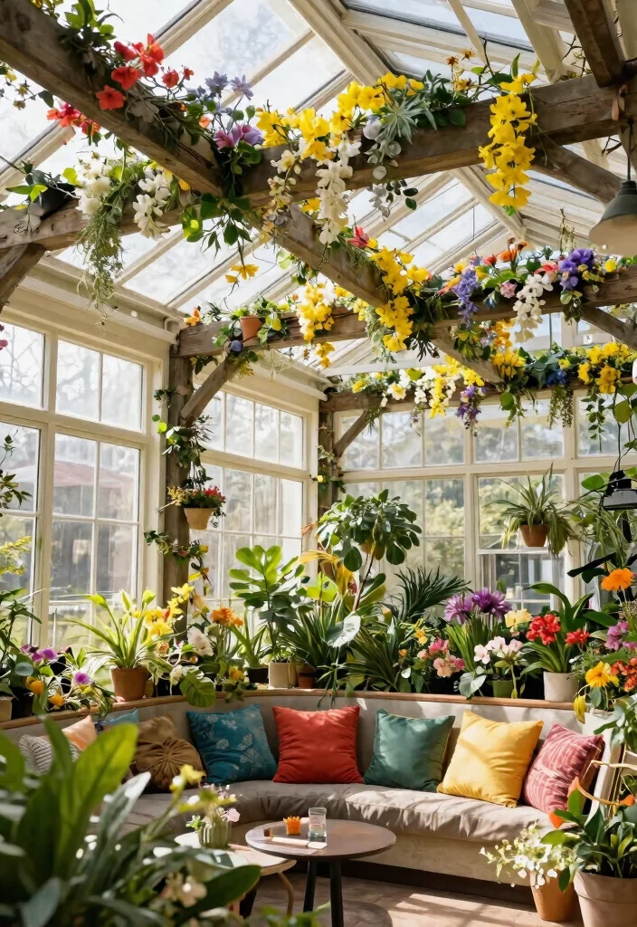 15 Vaulted Ceiling Beams Ideas That Make Low Ceilings Feel Taller - 13. Seasonal Decor along the Beams 1