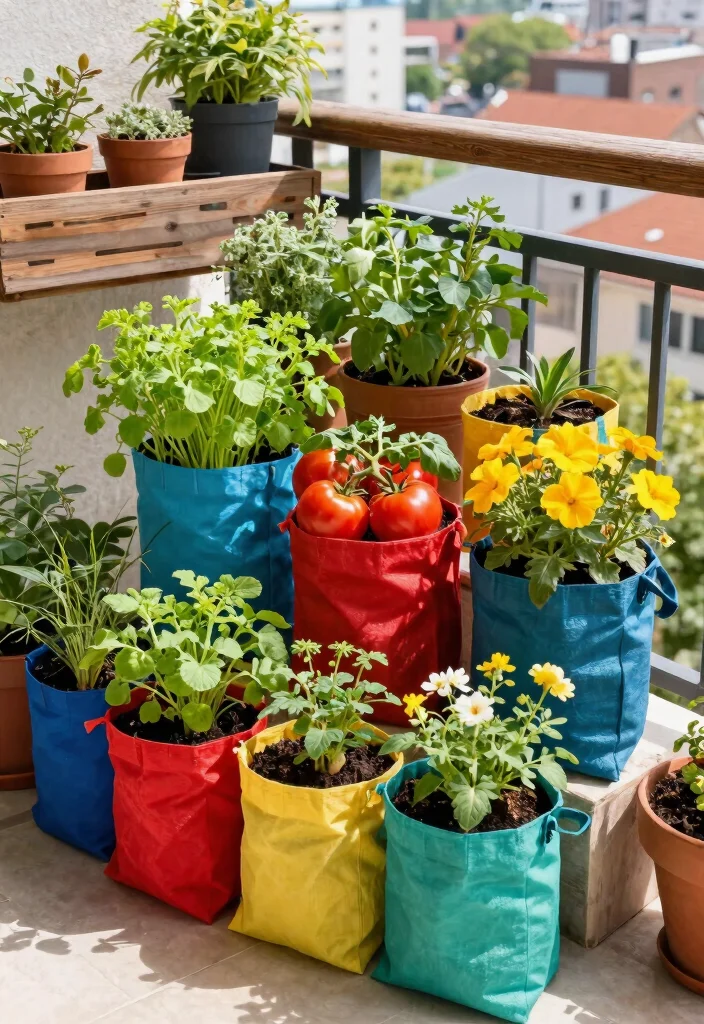 18 Raised Garden Bed Ideas That Don't Need Carpentry Skills - 2. Fabric Grow Bags 1