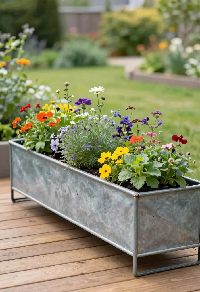 18 Raised Garden Bed Ideas That Don't Need Carpentry Skills - 3. Metal Troughs 1