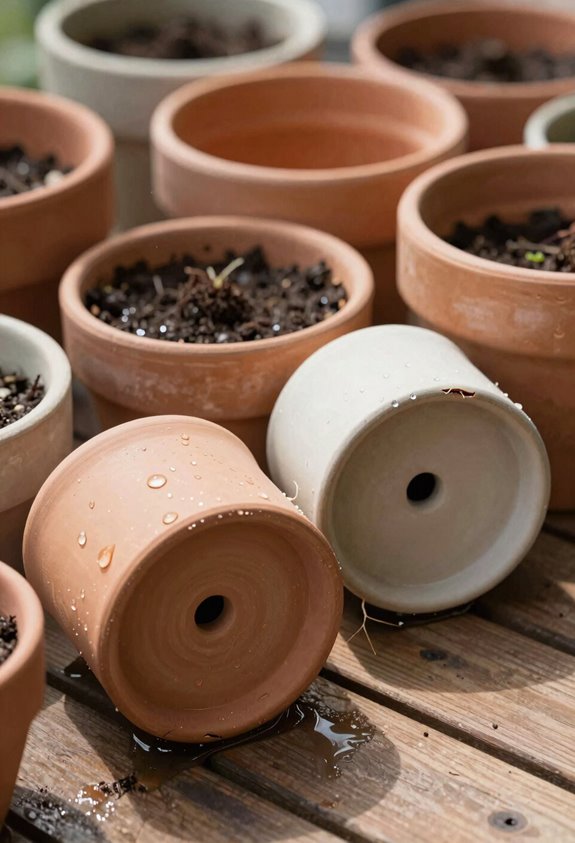 Do Your Flower Pots Need Drainage Holes? 2 drainage holes prevent root rot