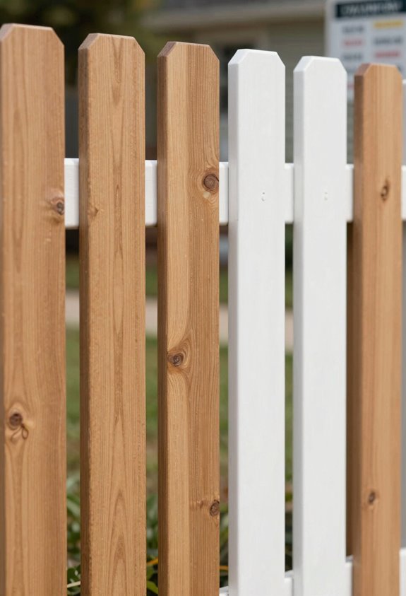 fence material costs per foot by type