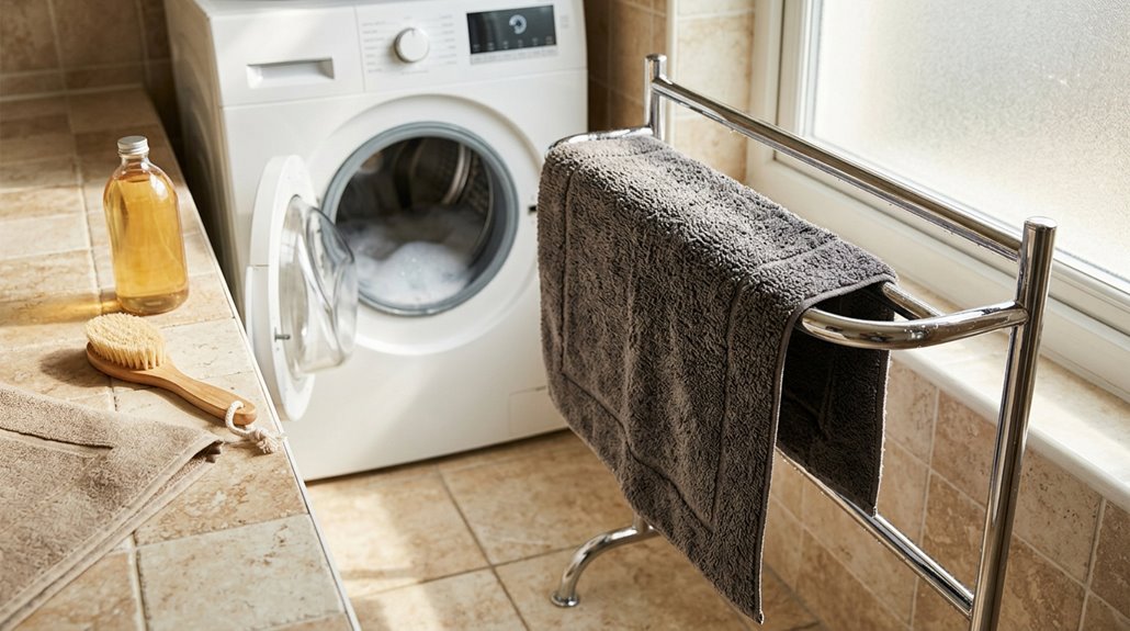 five step bath mat care