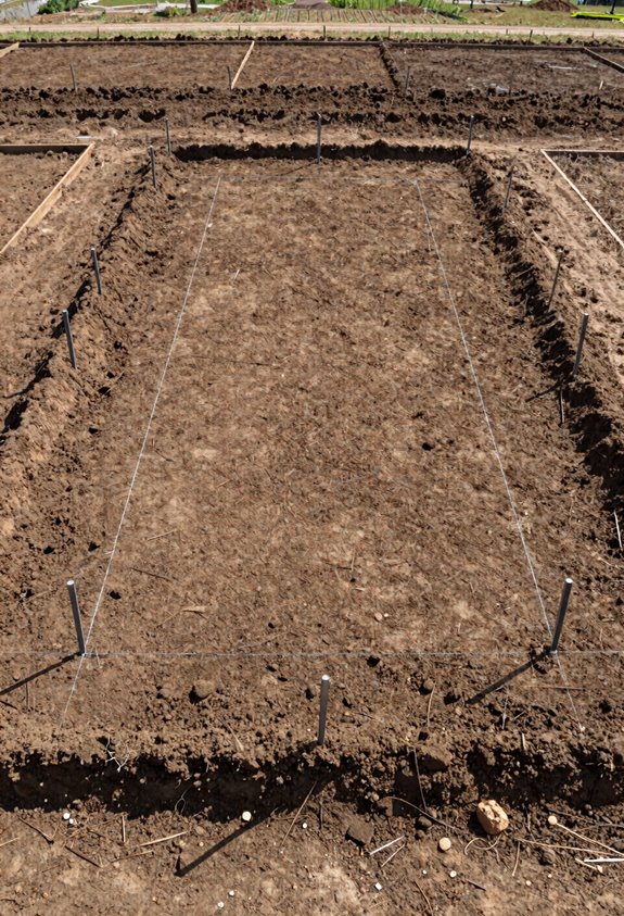 mark stakes string measure diagonals