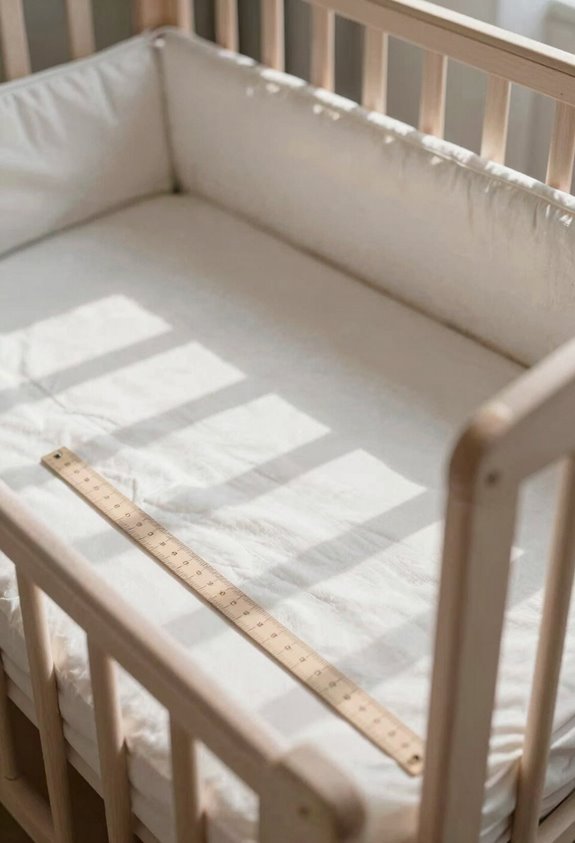 measuring crib interior dimensions precisely