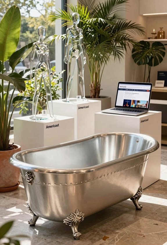 5 Retailers Selling Metal Outdoor Bathtubs Online and In-Store 2 outdoor bathtub construction options americast acrylic porcelain on steel