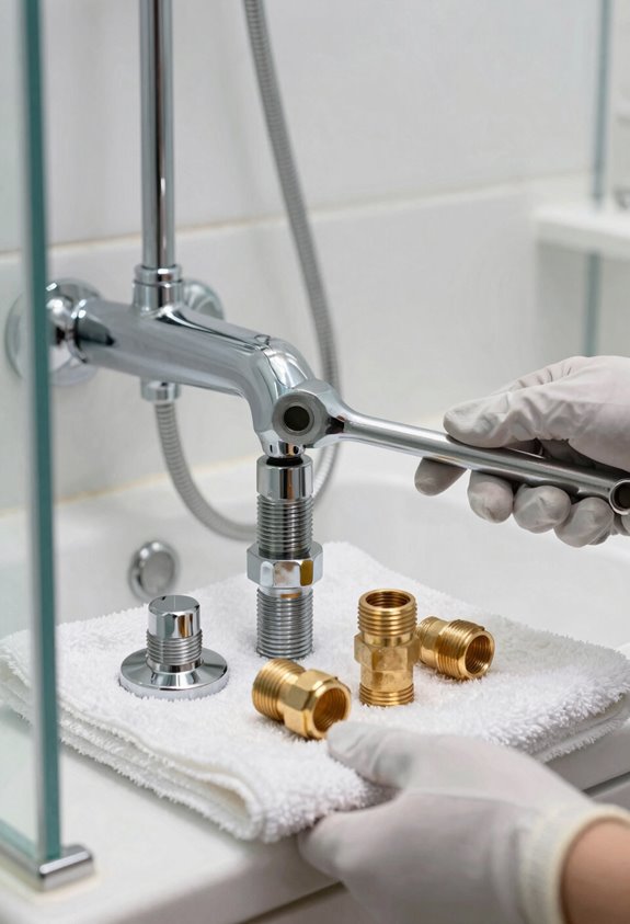 shut water remove faucet components