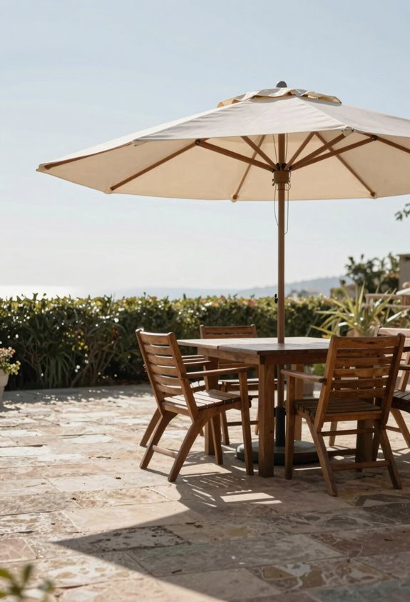 standard patio umbrella size ranges